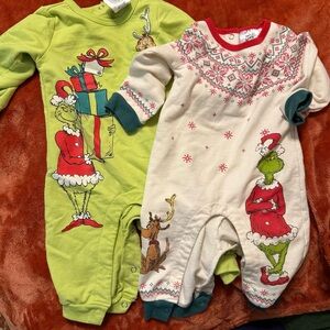 SOLD Baby Grinch Christmas jumpers size 3-6 months